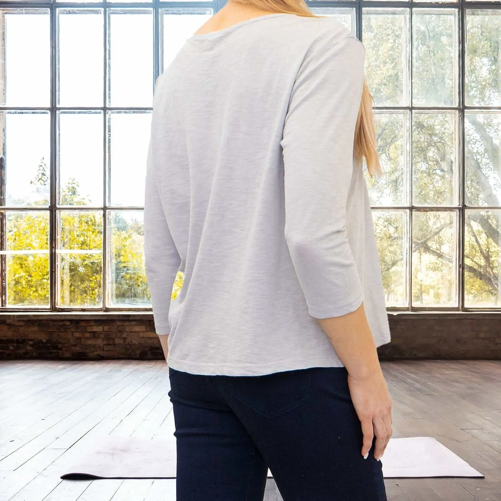 Seasalt Mindful 3/4 Sleeve Lightweight Cotton Jersey Relaxed Tops in 2 Colours