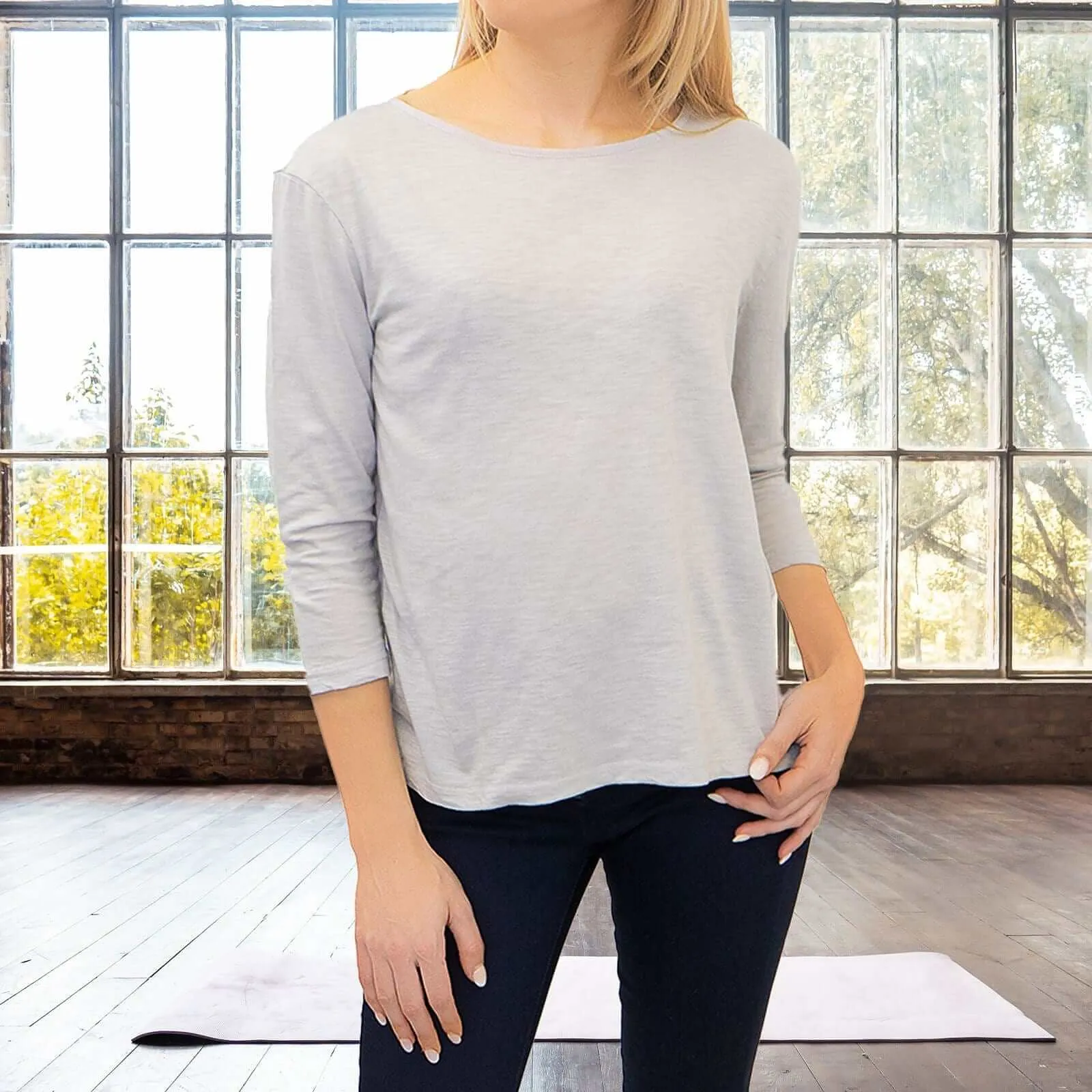 Seasalt Mindful 3/4 Sleeve Lightweight Cotton Jersey Relaxed Tops in 2 Colours