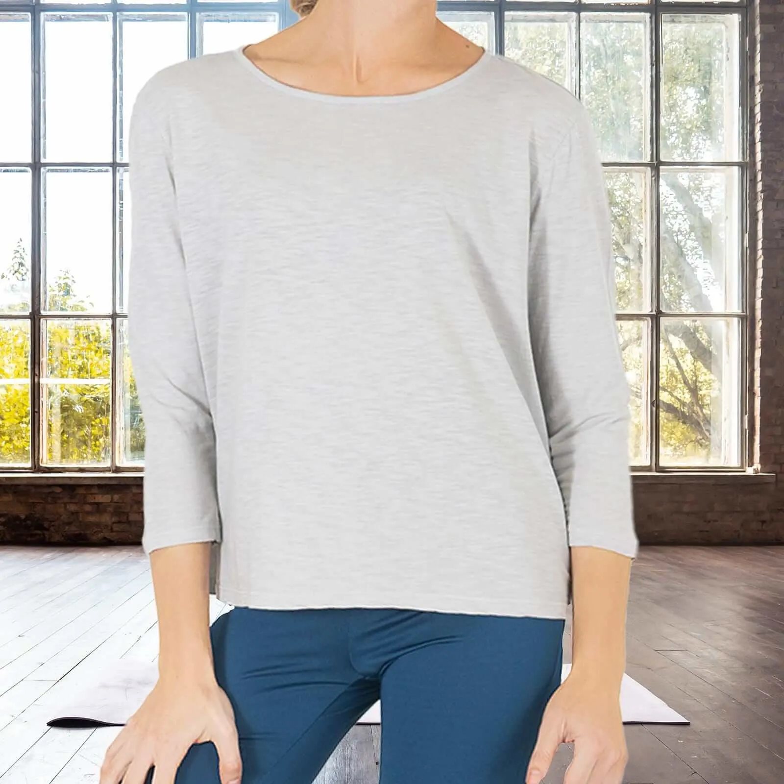 Seasalt Mindful 3/4 Sleeve Lightweight Cotton Jersey Relaxed Tops in 2 Colours