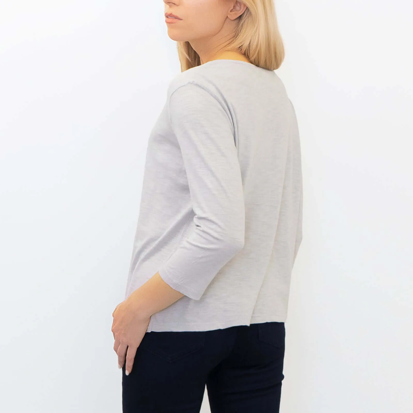 Seasalt Mindful 3/4 Sleeve Lightweight Cotton Jersey Relaxed Tops in 2 Colours