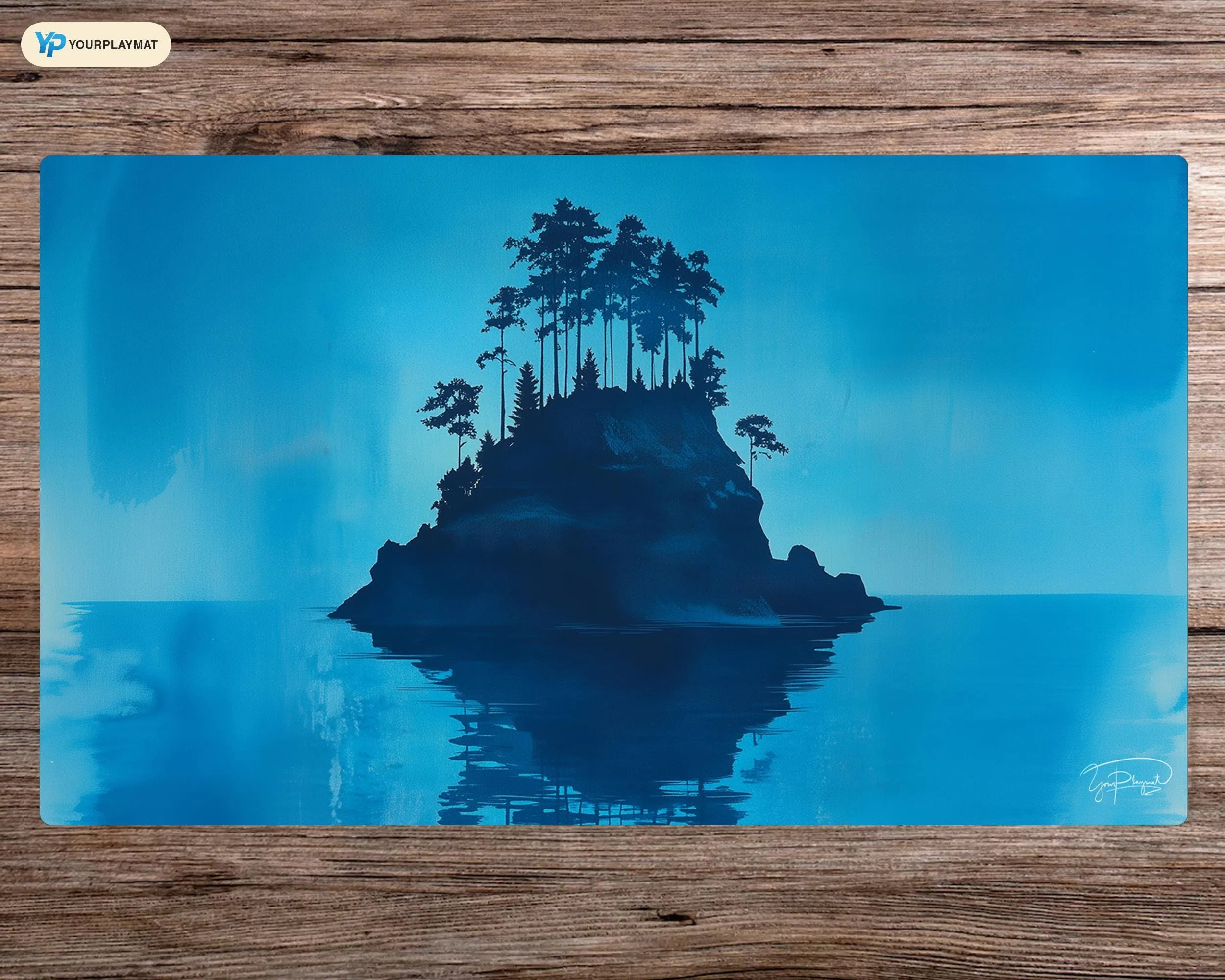 Solitary Serene Isle MTG Playmat - Board Game Mat for TCG - Premium Desk Mat for Card Game Players and Gaming