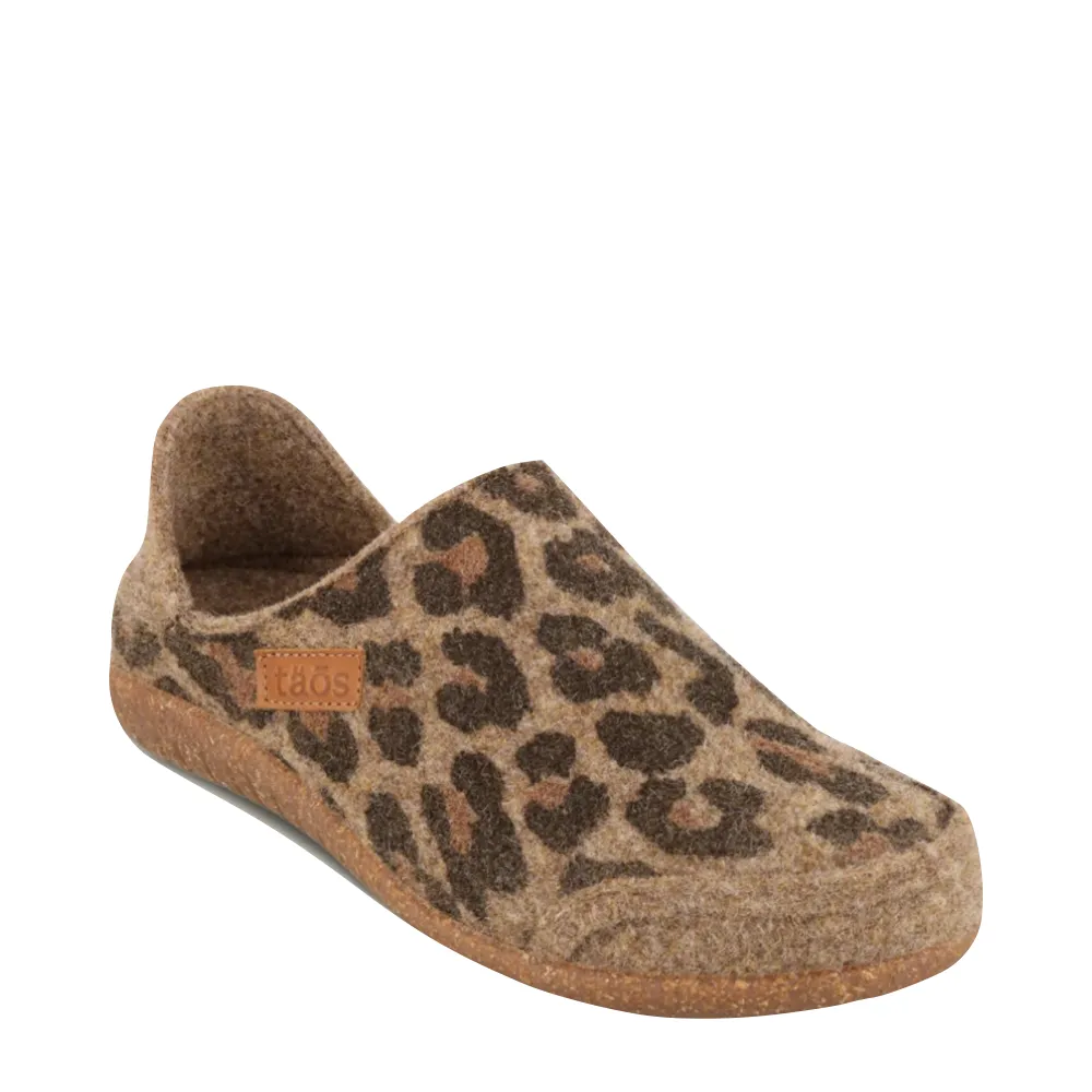 Taos Women's Convertawool Wool Slip On (Tan Leopard)