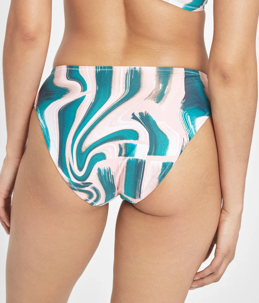 The Swim High Waist Bikini Bottom: Paint Brush