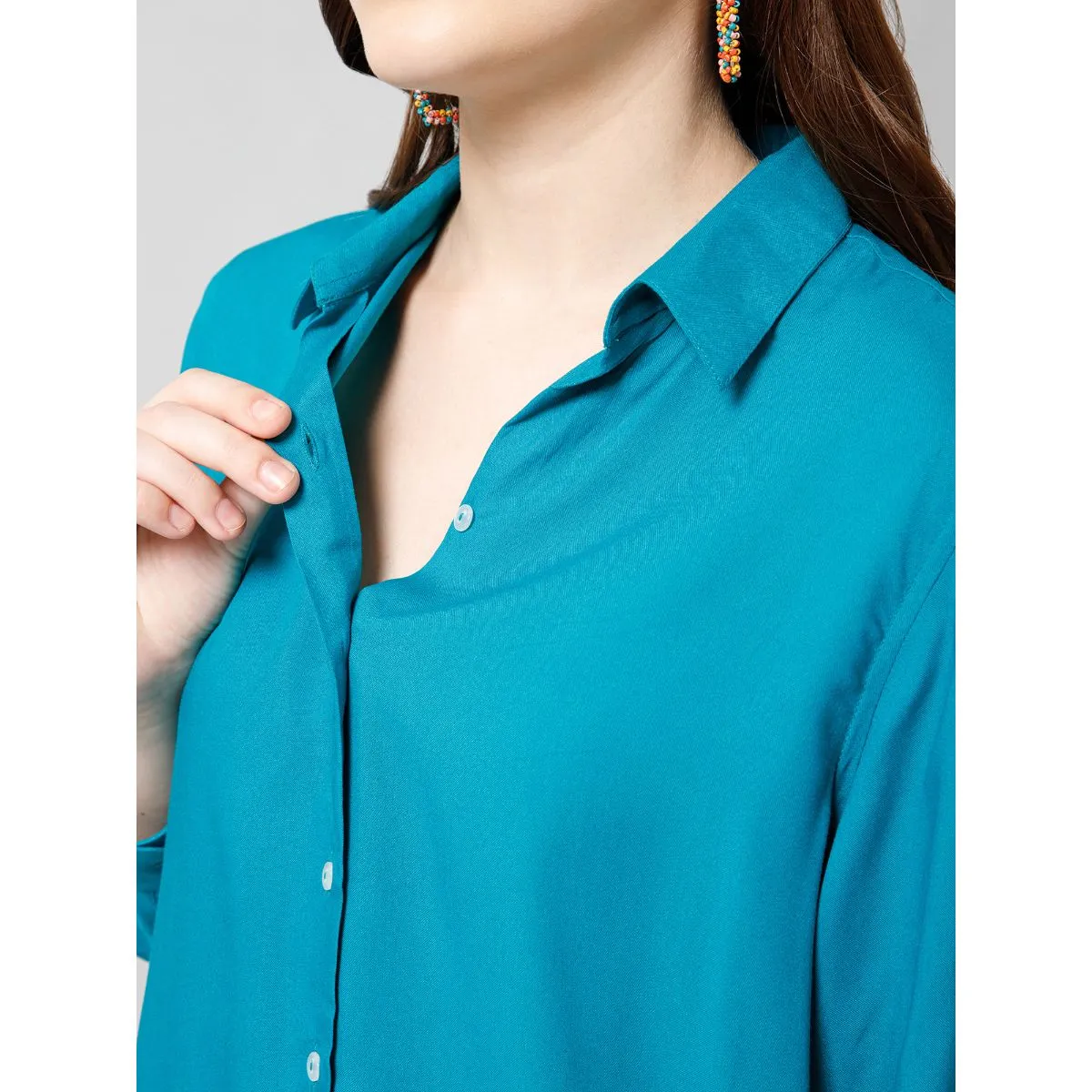 Turquoise Zipless Maternity Top