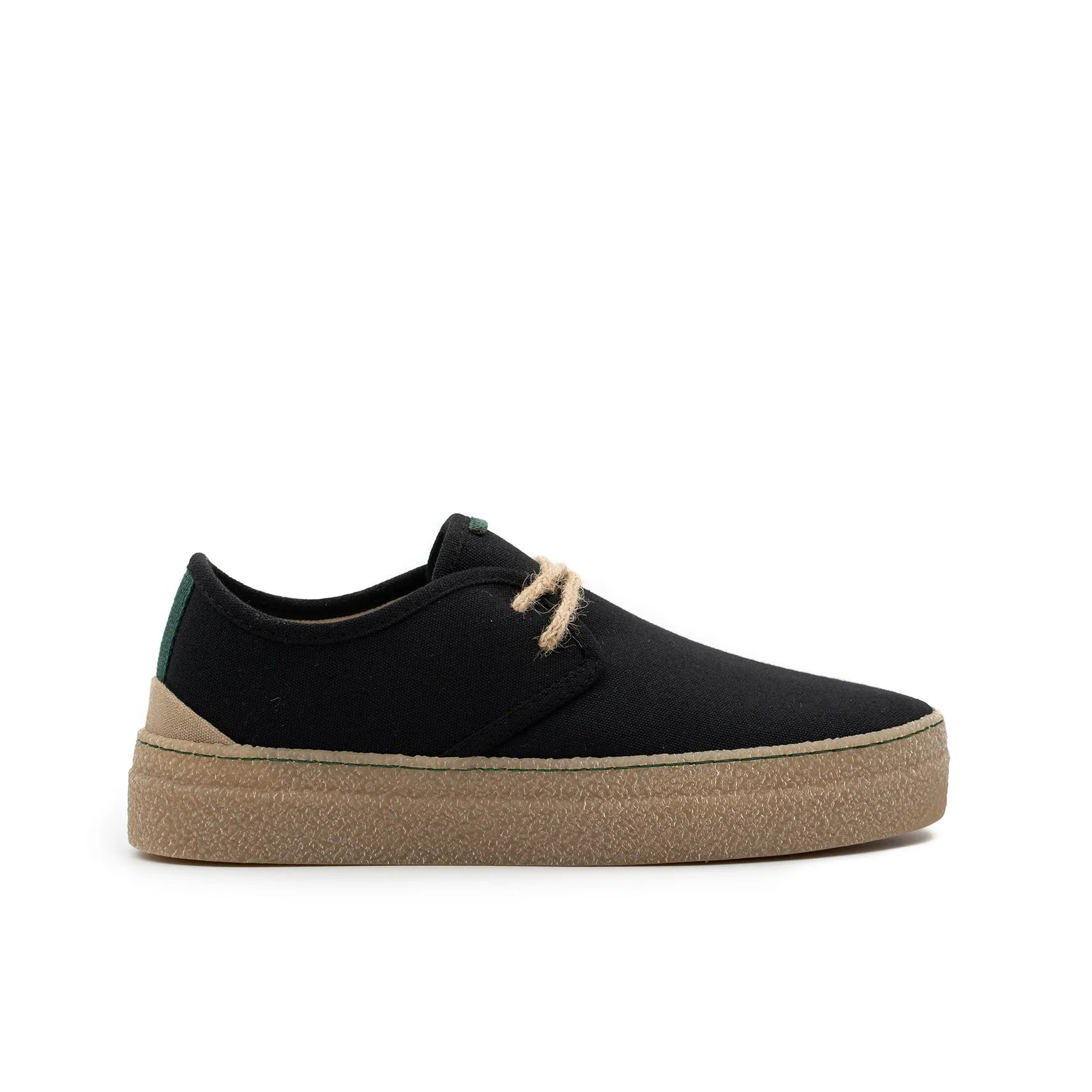 Vegan shoe black jute GOO001