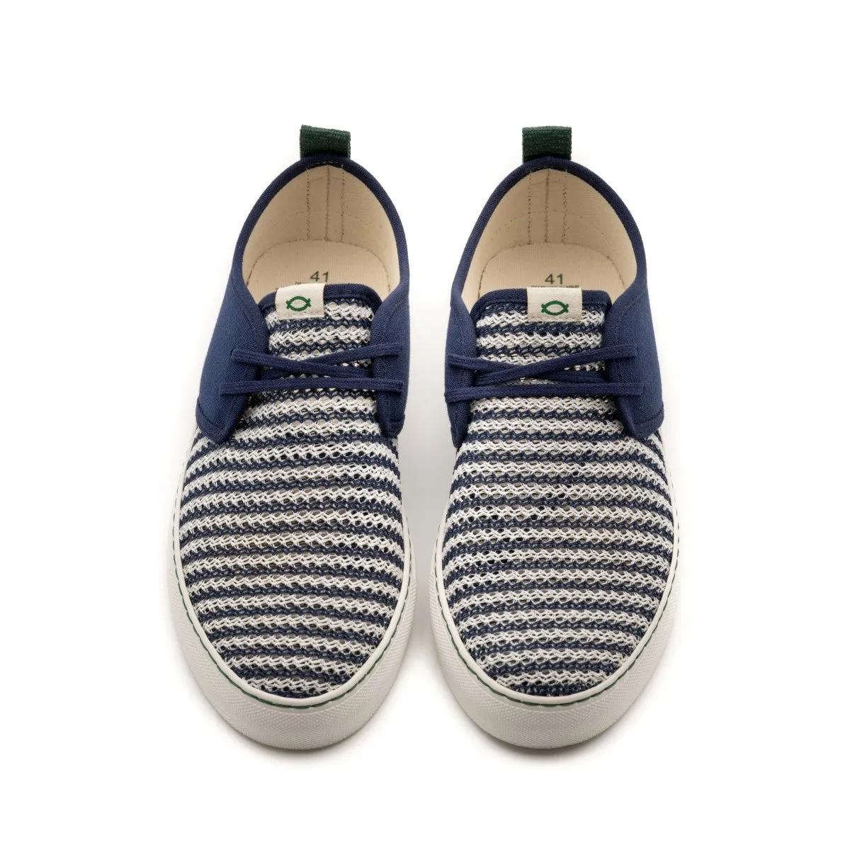 Vegan sneaker mesh navy SID024