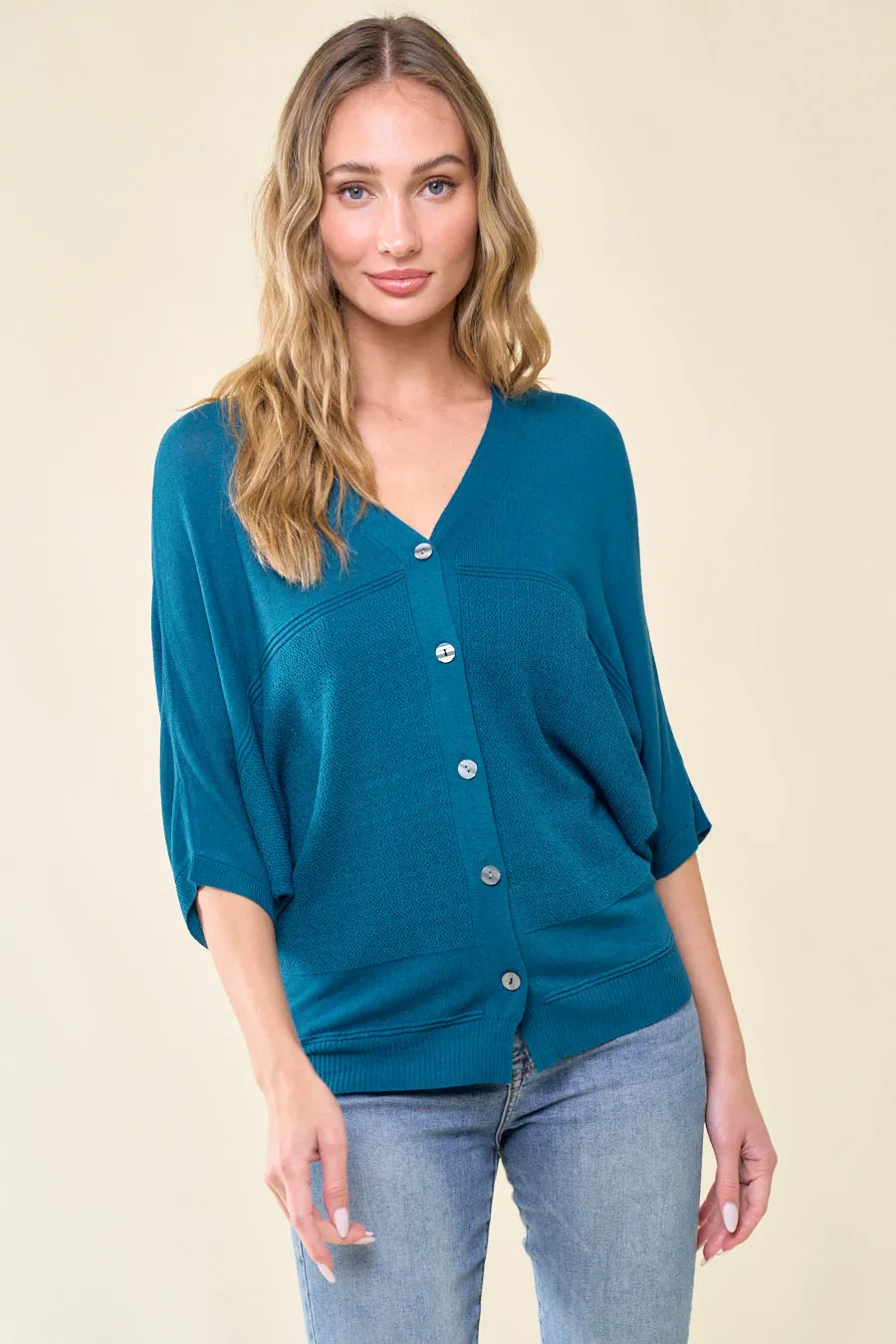 Women Lightweight Dolman Sleeve Cardigan