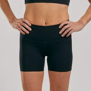 Womens Elite Run 5 Inch Short - Black