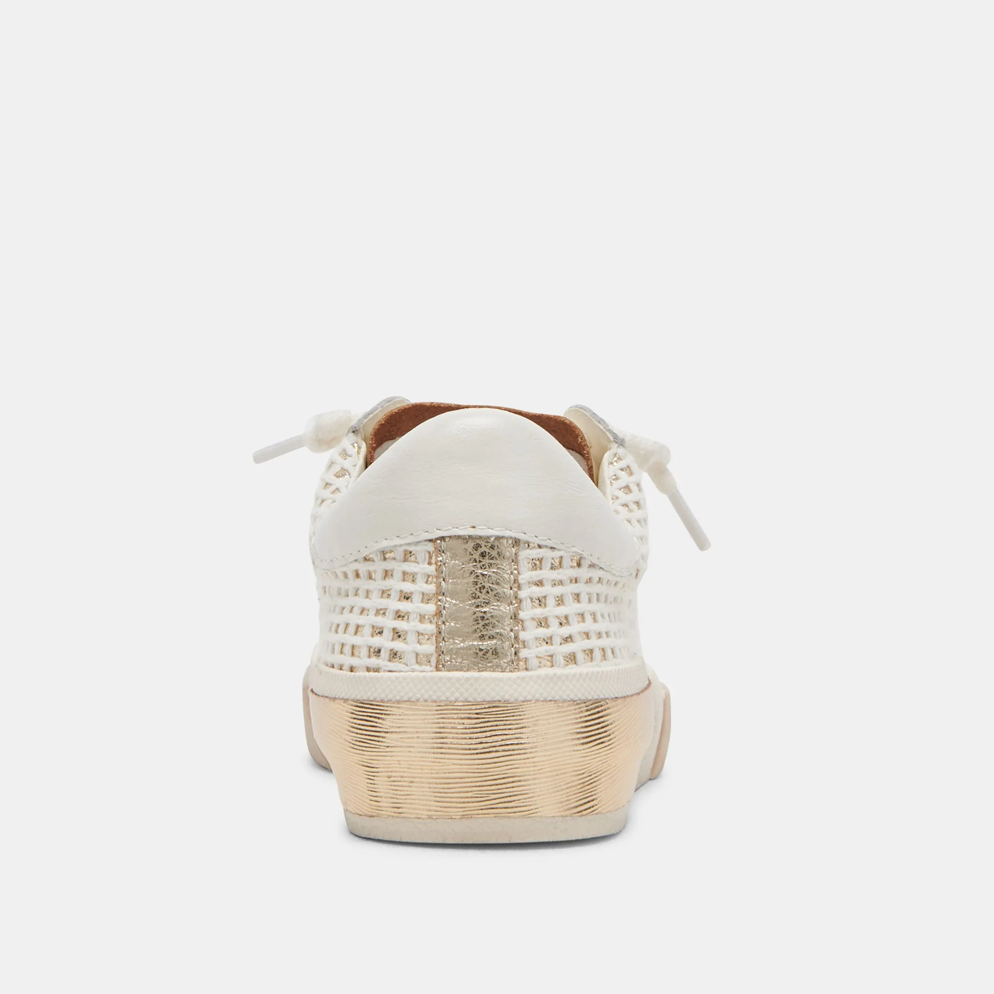 ZINA SNEAKERS BONE GOLD WOVEN